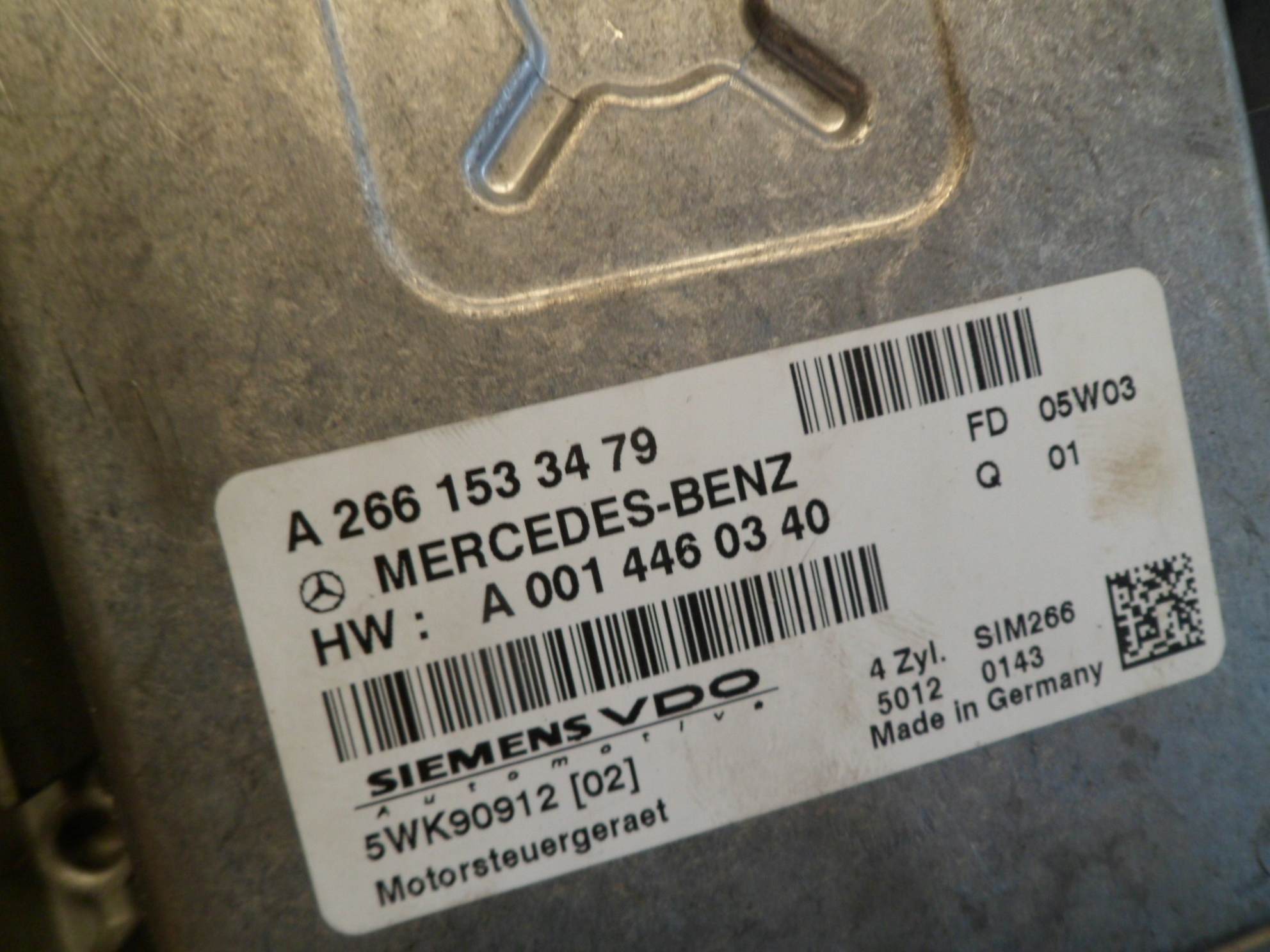 MERCEDES A W169 1.5 computer A2661533479