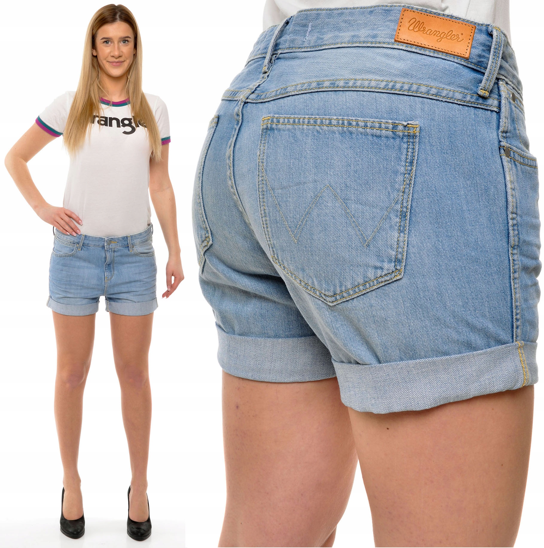 

Wrangler spodenki Jeans blue Boyfriend Short Xs 34