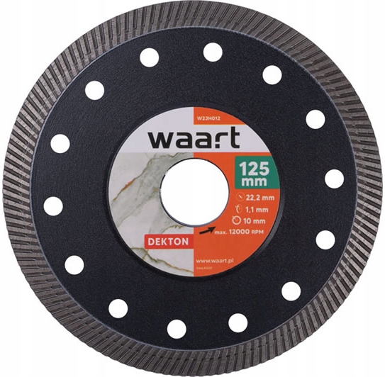 Tarcza Diamentowa 125 x 22.2 mm Turbo Dekton Waart W23H012