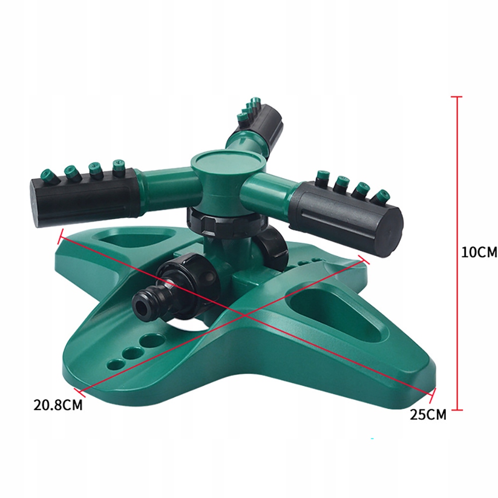 ZRASZACZ OGRODOWY OBROTOWY TRÓJRAMIENNY DO WĘŻA DO NAWADNIANIA OGRODU EAN (GTIN) 6976763105112