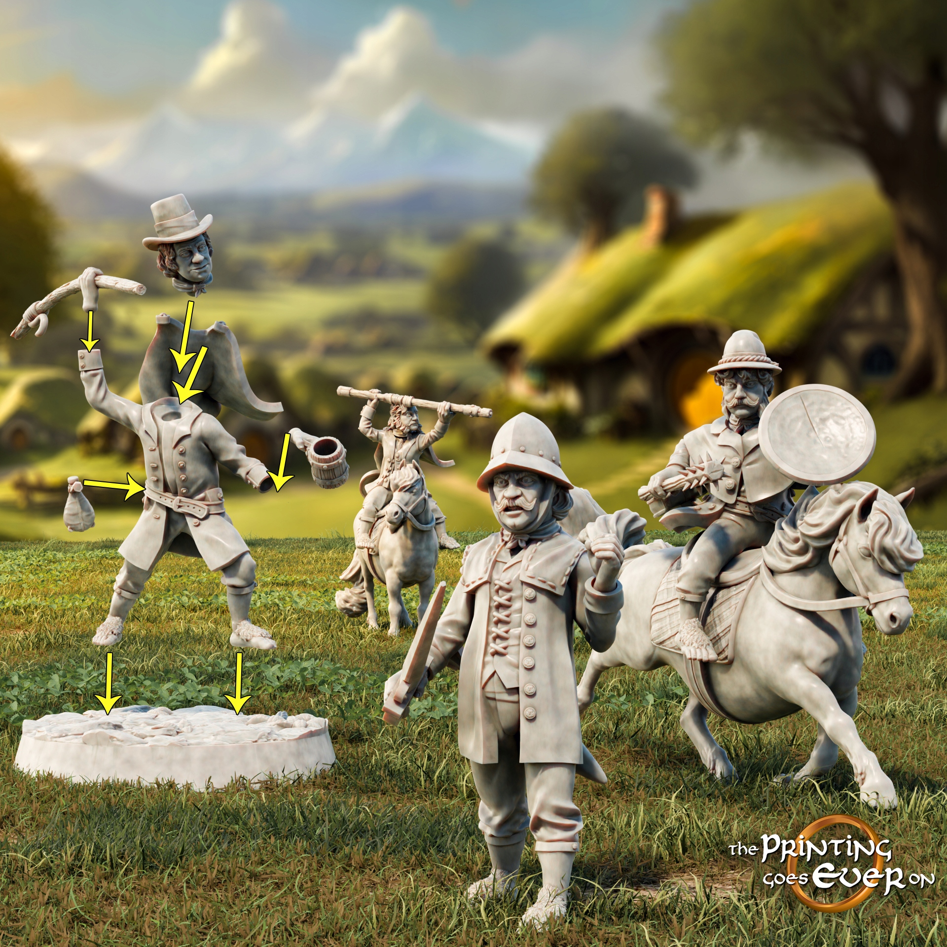 Modular Halfling Sheriffs x4 The Printing Goes Eve