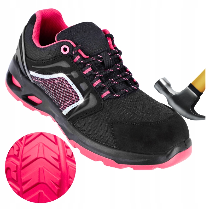 Dámské pracovní boty S1 Sportovní polobotky prodyšné s špičkou Bozp Lehké