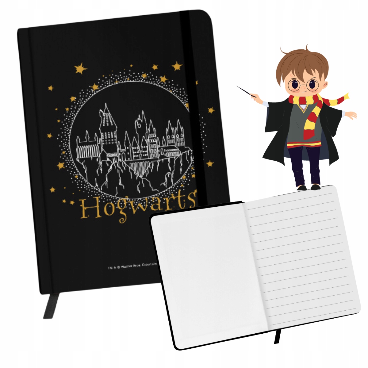NOTATNIK A5 HARRY POTTER HOGWART TWARDA OKŁADKA 192 STRONY
