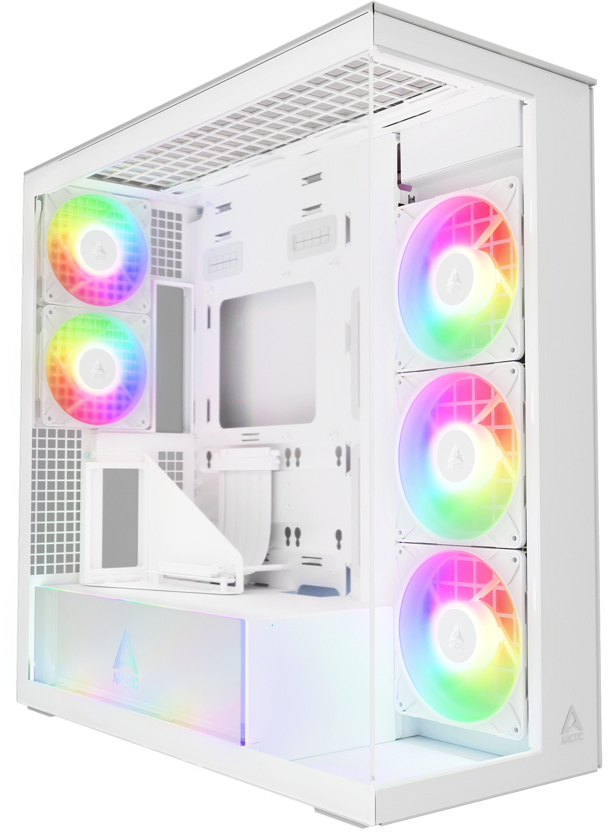 Počítačová Skriňa Arctic Xtender White Vg Light Tg Window Midi Tower biely