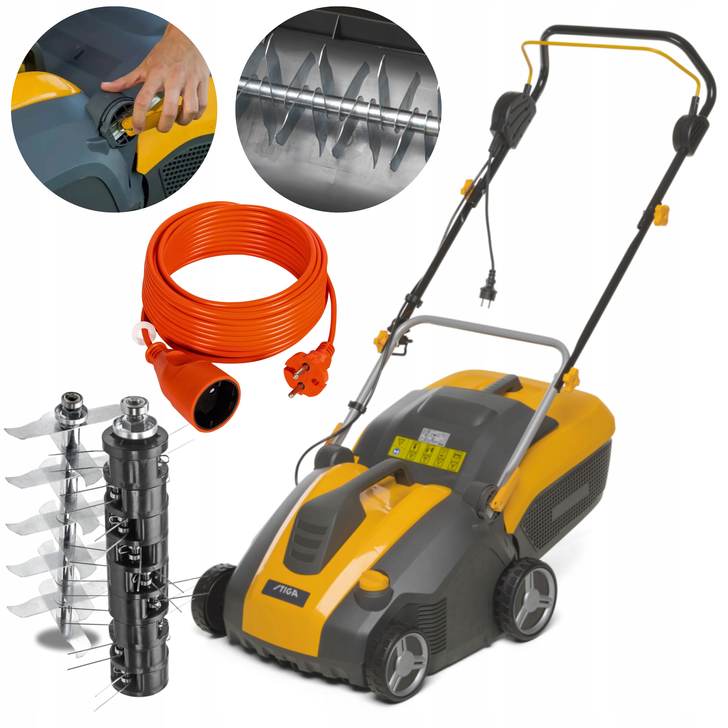 Aerator Wertykulator Do Trawy Stiga Sv 415 E 38CM 1500W Przedlużacz 30M