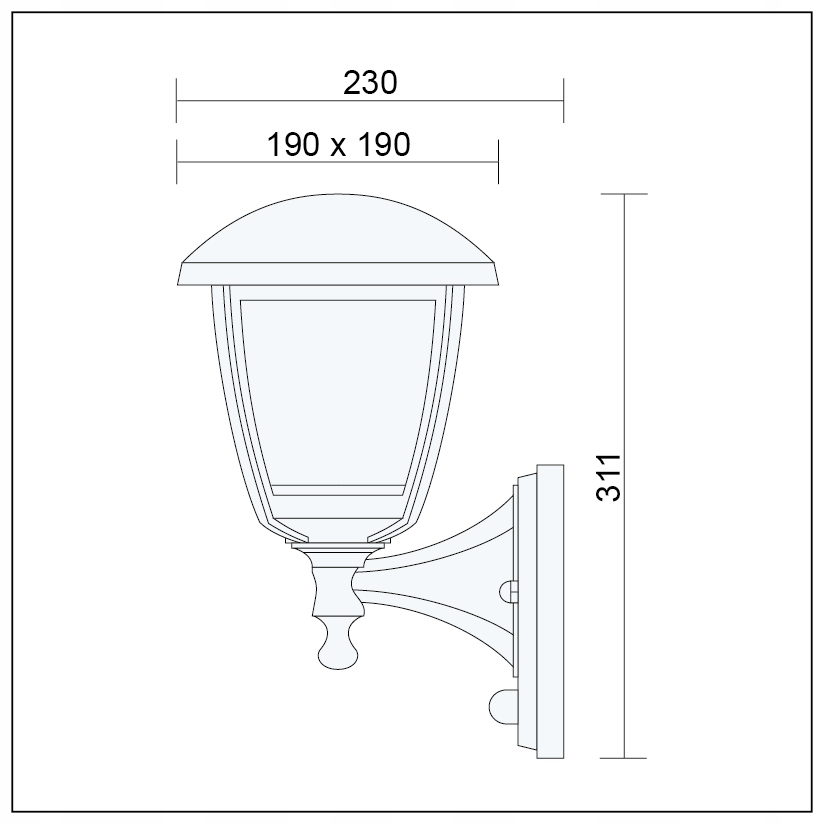 LAMPA OGRODOWA ZEWNĘTRZNA Z CZUJNIKIEM RUCHU I ZMIERZCHU DO LED E27 Rodzaj gwintu E27