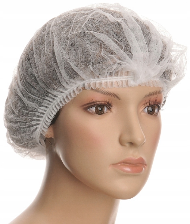 Czepek jednorazowy kosmetyczny gastronomiczny Clip biały 100 szt