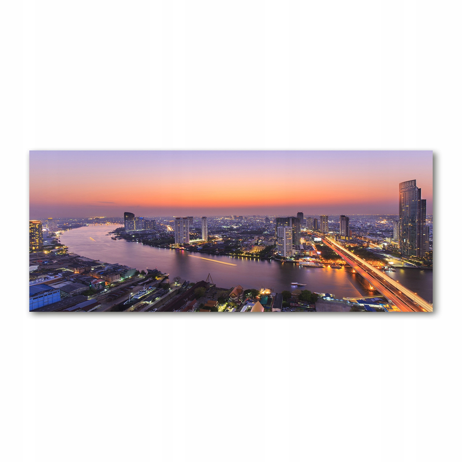 

Foto obraz akryl zdjęcie Bangkok zachód 125x50 cm
