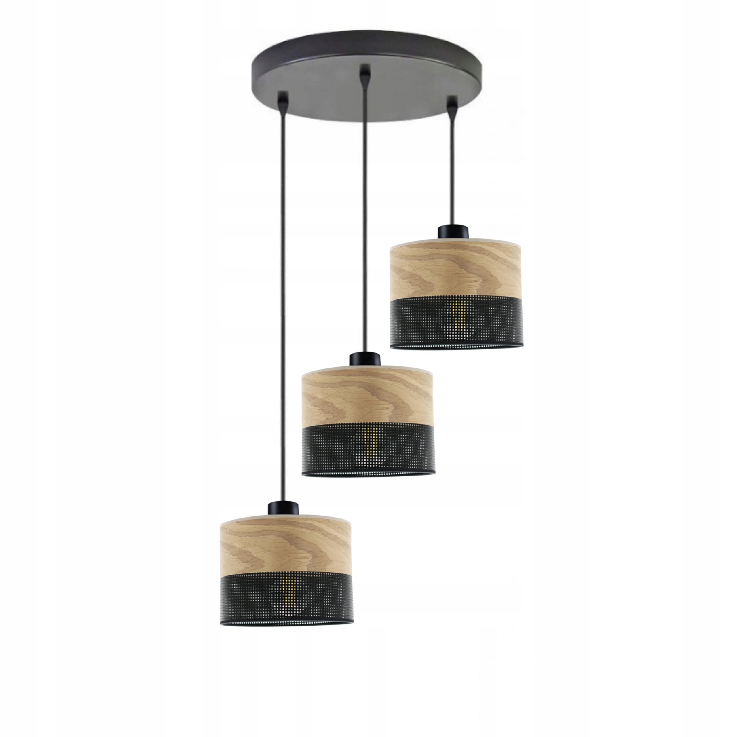 Lampa wisząca loft metal czarna E27 nad stół salon kuchnia