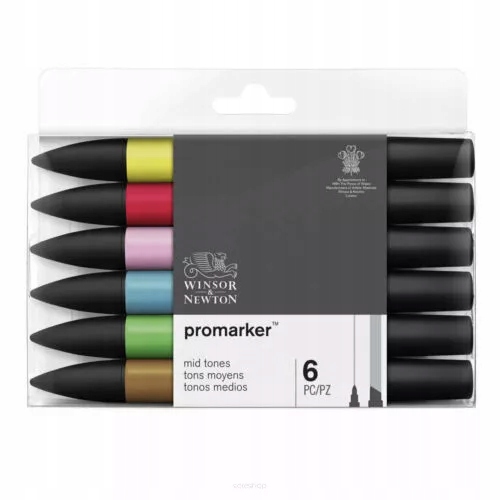 Sada popisovačů Winsor&Newton Promarker 6 barev