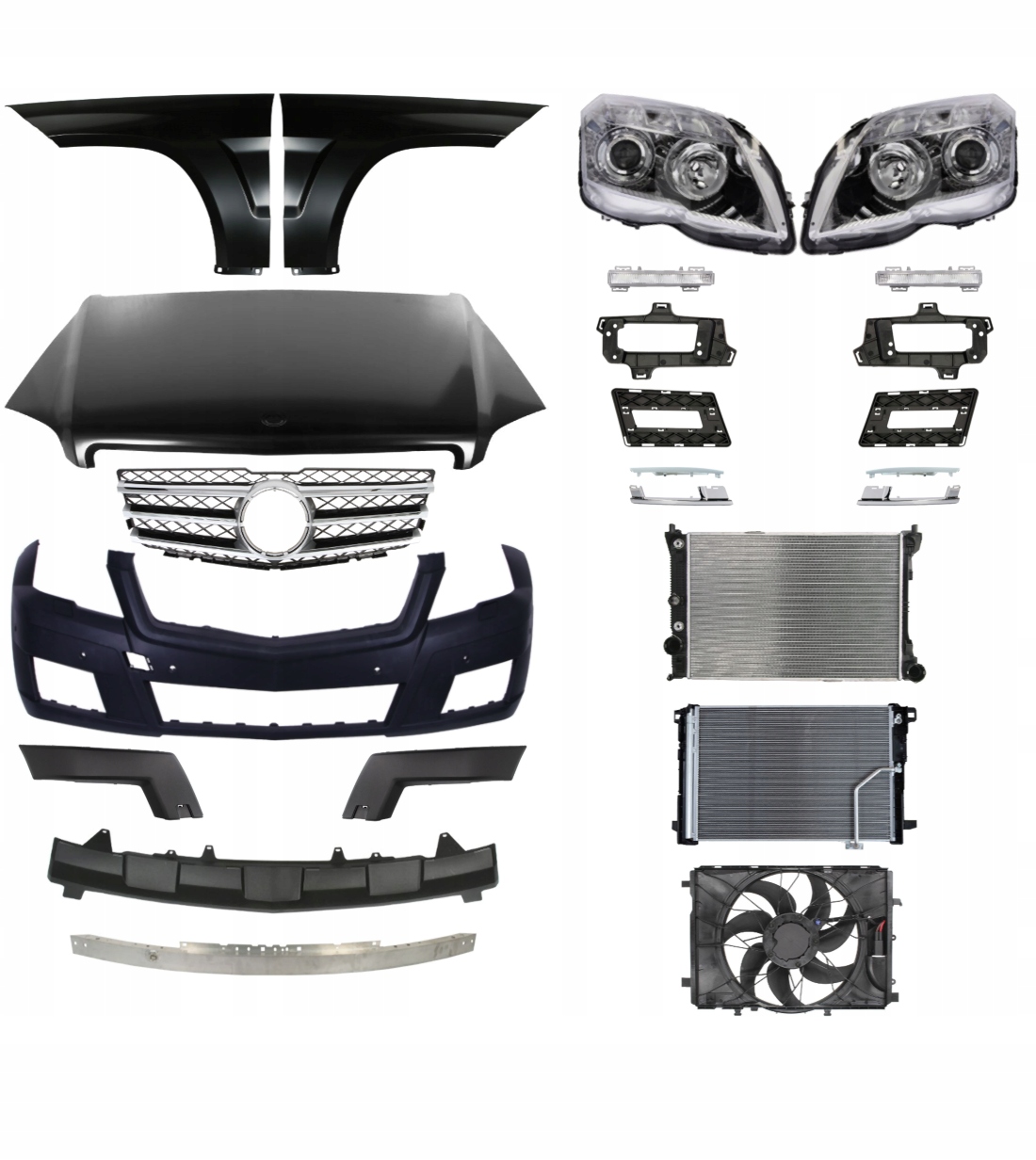 Mercedes Benz GLK X204 08-12 Zderzak Pas Atrapa