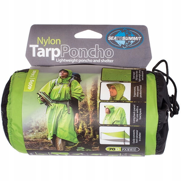 Poncho przeciwdeszczowe Sea To Summit Nylon Tarp Poncho zielone
