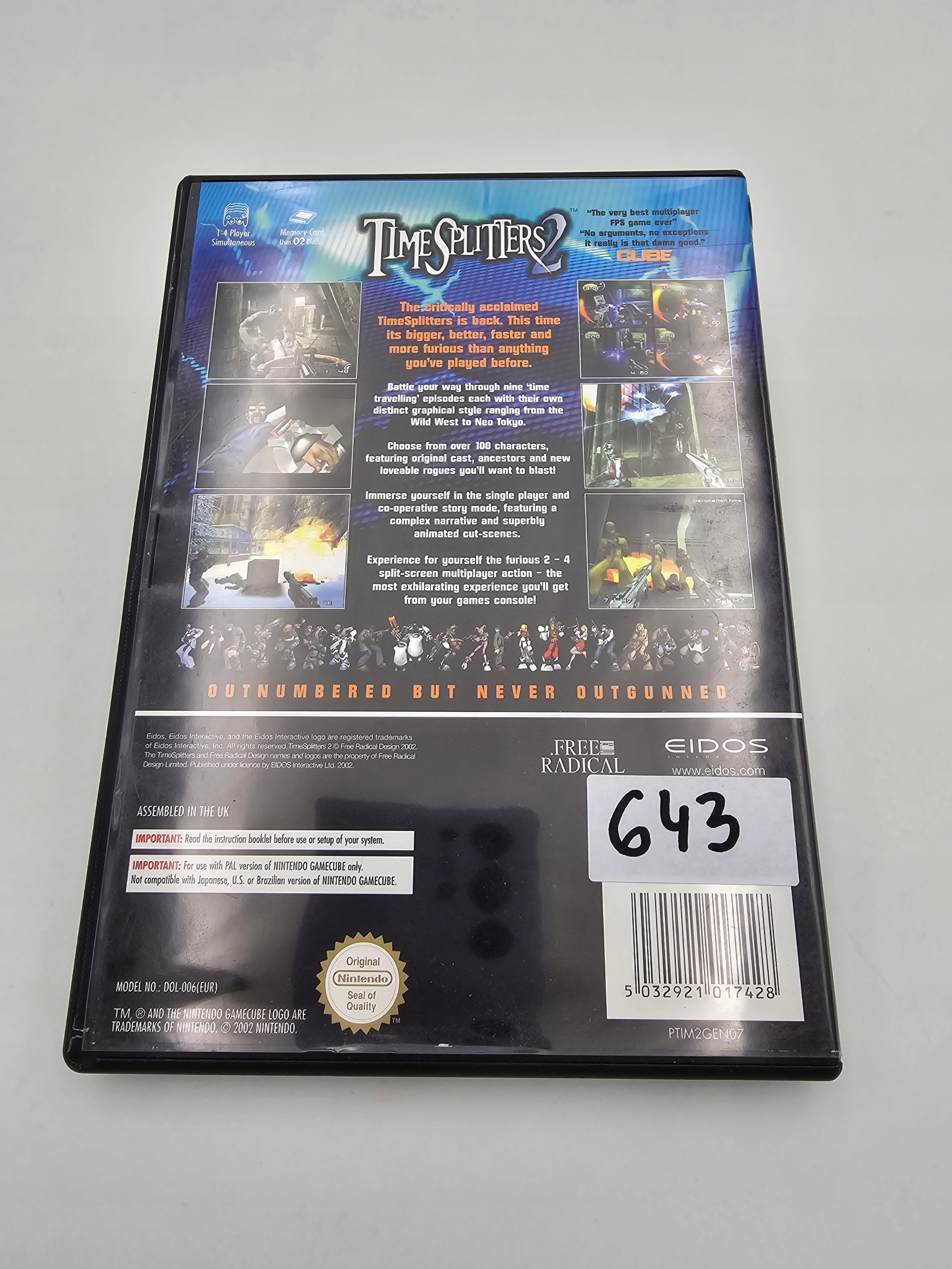NINTENDO GAMECUBE TIMESPLITTERS 2 EAN (GTIN) 5032921017428