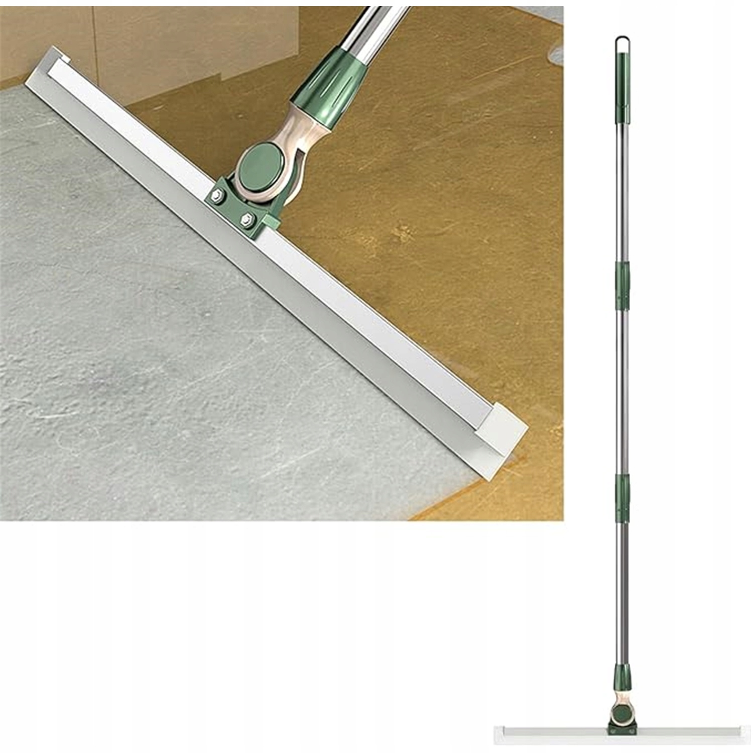Kovová Stěrka Na Vodní Podlahy S Hliníkovou Tyčí 130 CM, Pevná