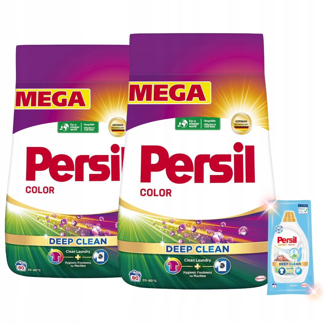 Persil Deep Clean Prací prášek Barva 2x4,4 kg 160 praní Dárek