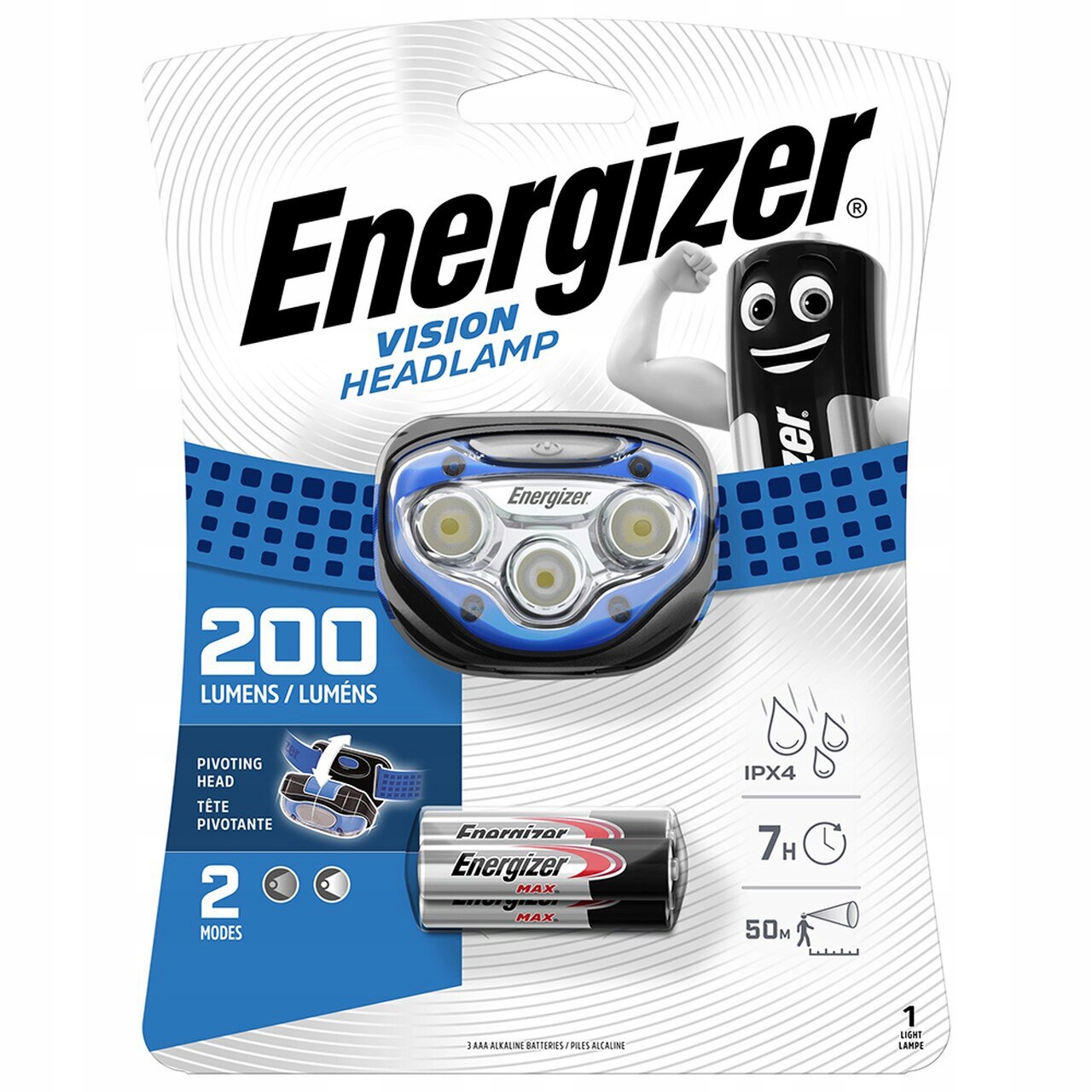

Latarka Energizer Vision 200 lumenów +3x R03 Aaa