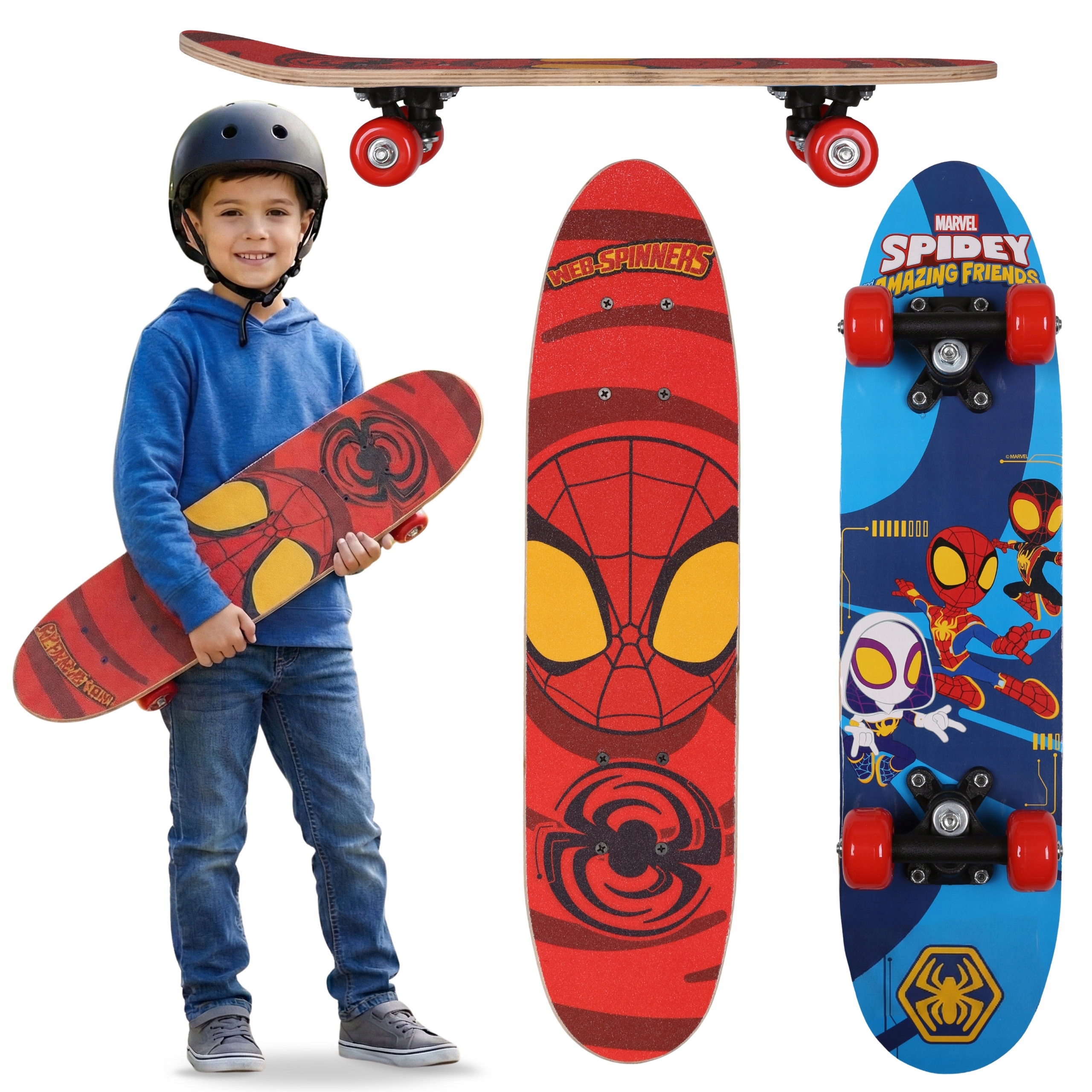 Marvel Spidey i Kumple drewniana deskorolka 61cm deska stabilna 50 kg