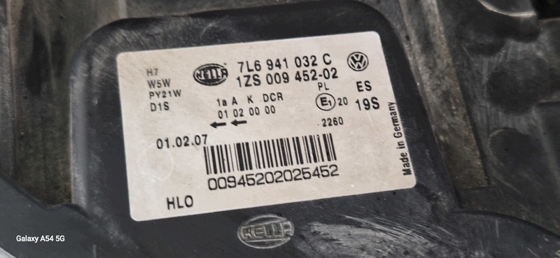 REFLEKTOR front VW TOUAREG LIFT XENON 7L6941032C