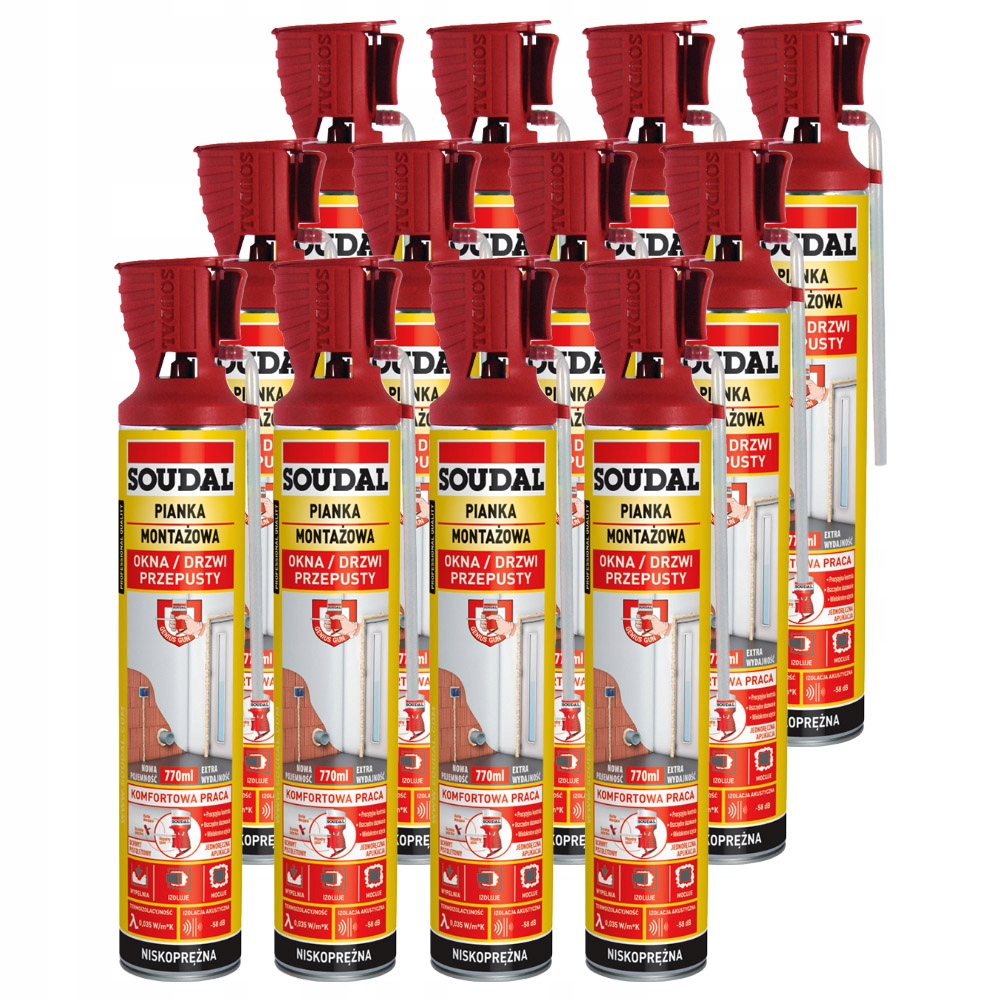 Montážna Pena Genius Gun Soudal 770 ml 12 ks