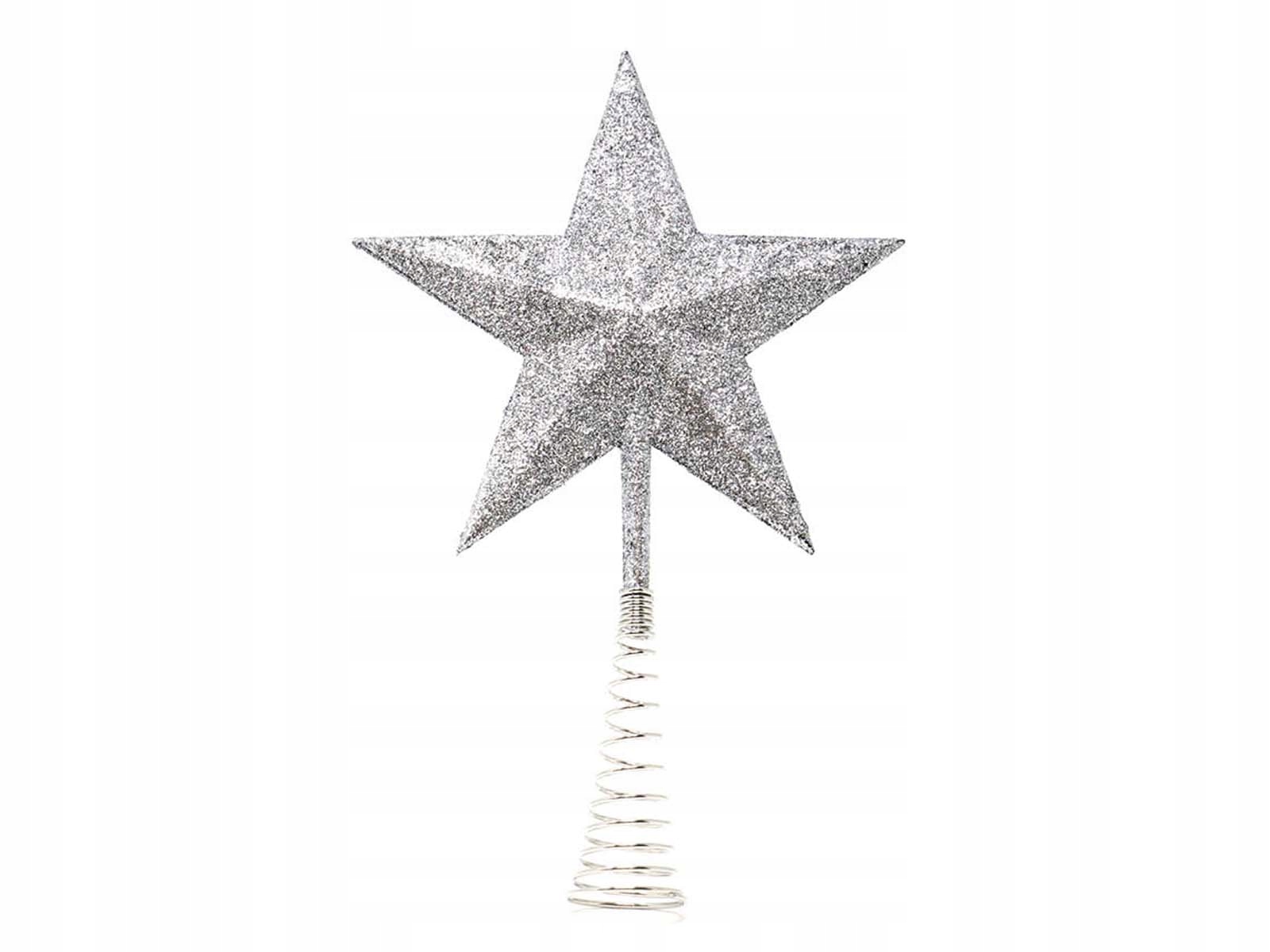 

Gwiazda choinkowa srebrna 23 cm Boże Narodzenie