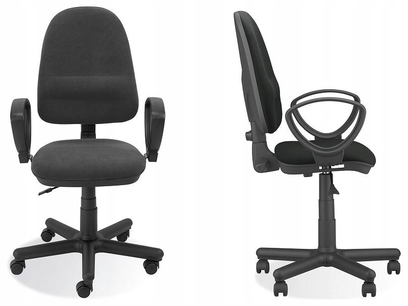 Krzesło biurowe obrotowe PERFECT GTP CIEMNOSZARE