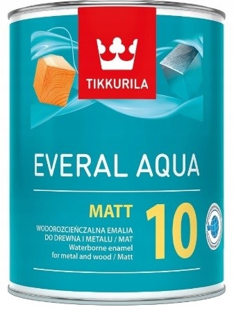 Vodná farba na drevo, kov a betón Tikkurila Everal Aqua Matt 10 A 2,7L