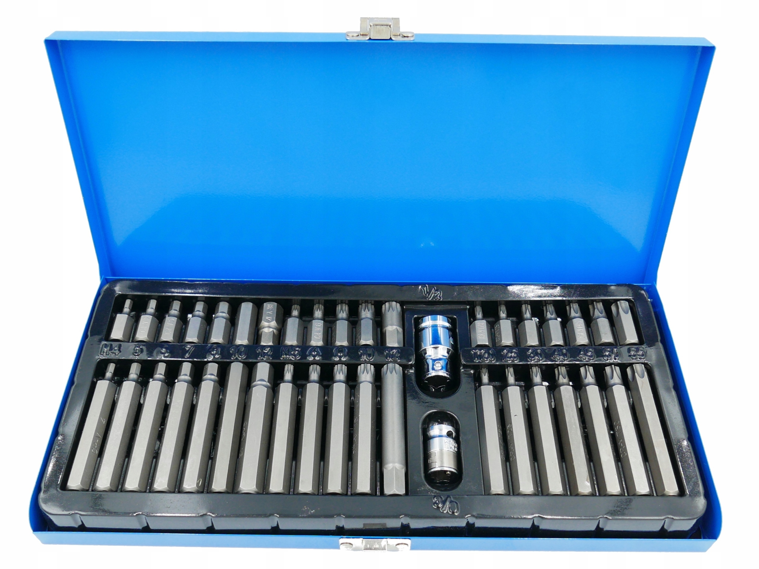 Zestaw Bitów Kluczy Imbus Spline Torx 40 el Bity Metalowa walizka