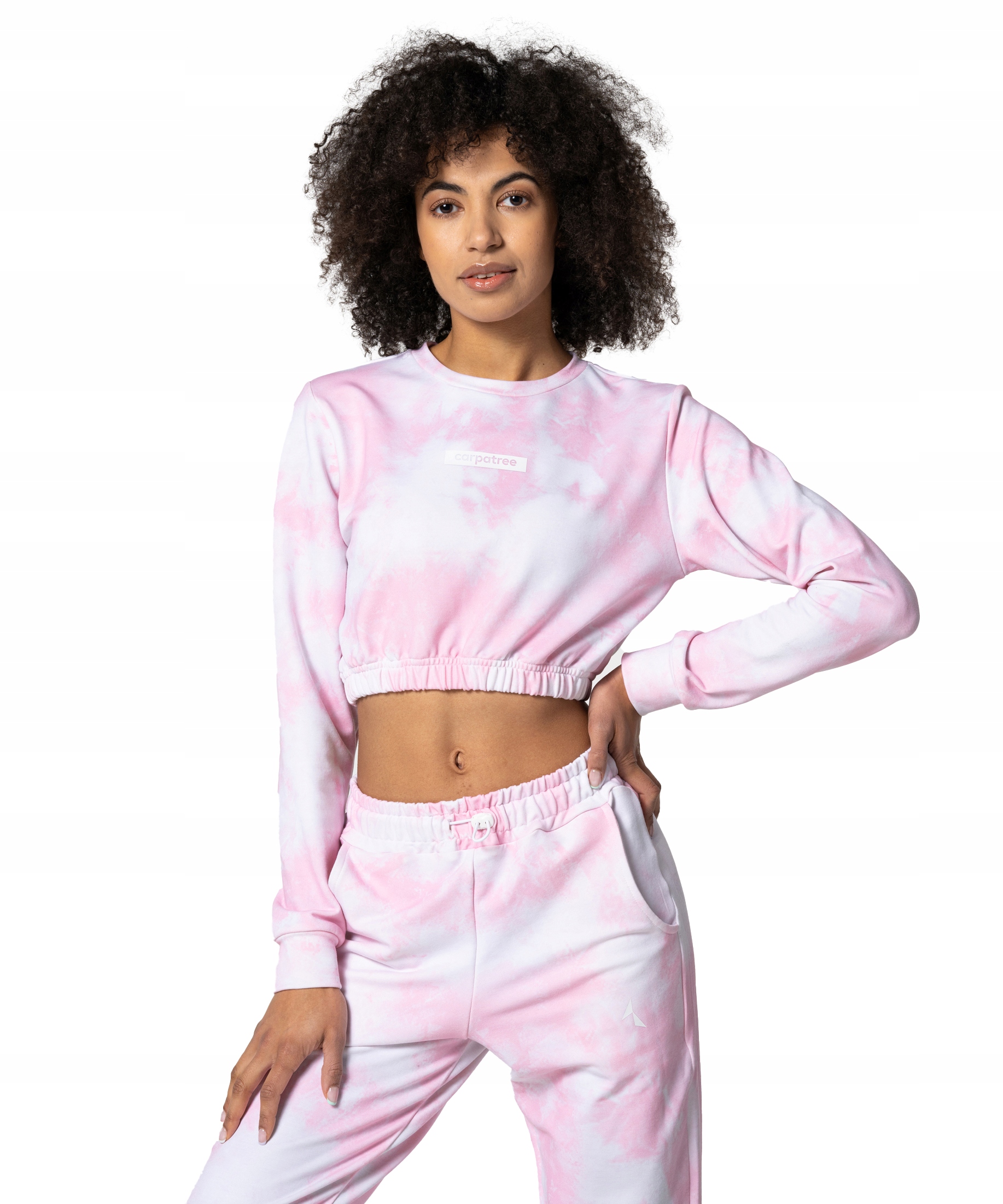 Bluza dresowa tie dye różowa L Carpatree