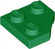 

Lego Green Wedge Plate 2x2 ścięty 26601 3szt