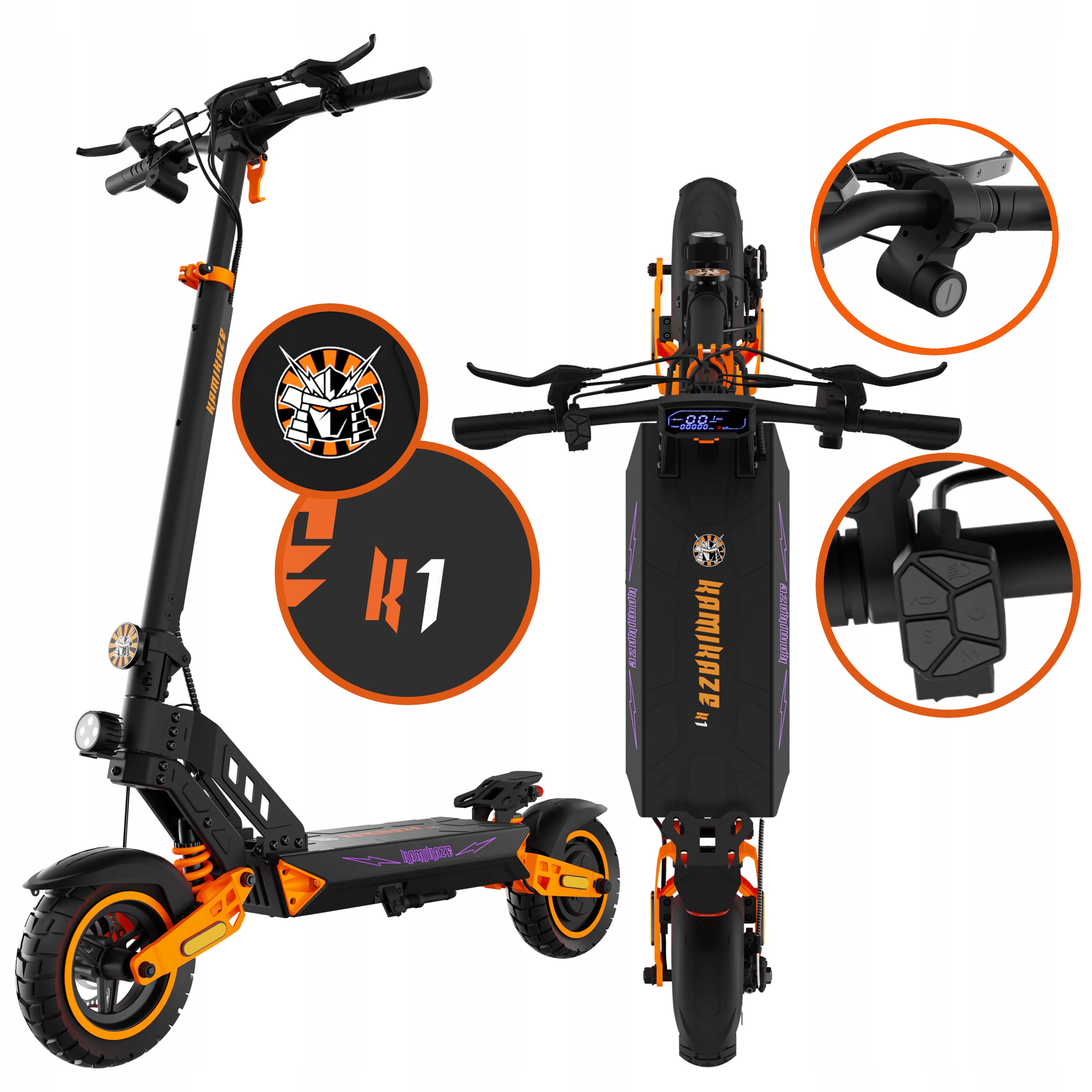 Elektrická koloběžka Kamikaze K1 ze stanice 2025 15AH 48V motor 1000W