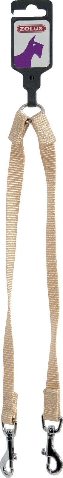 

Smycz podwójna nylonowa 15 mm/40 cm kol. beżowy