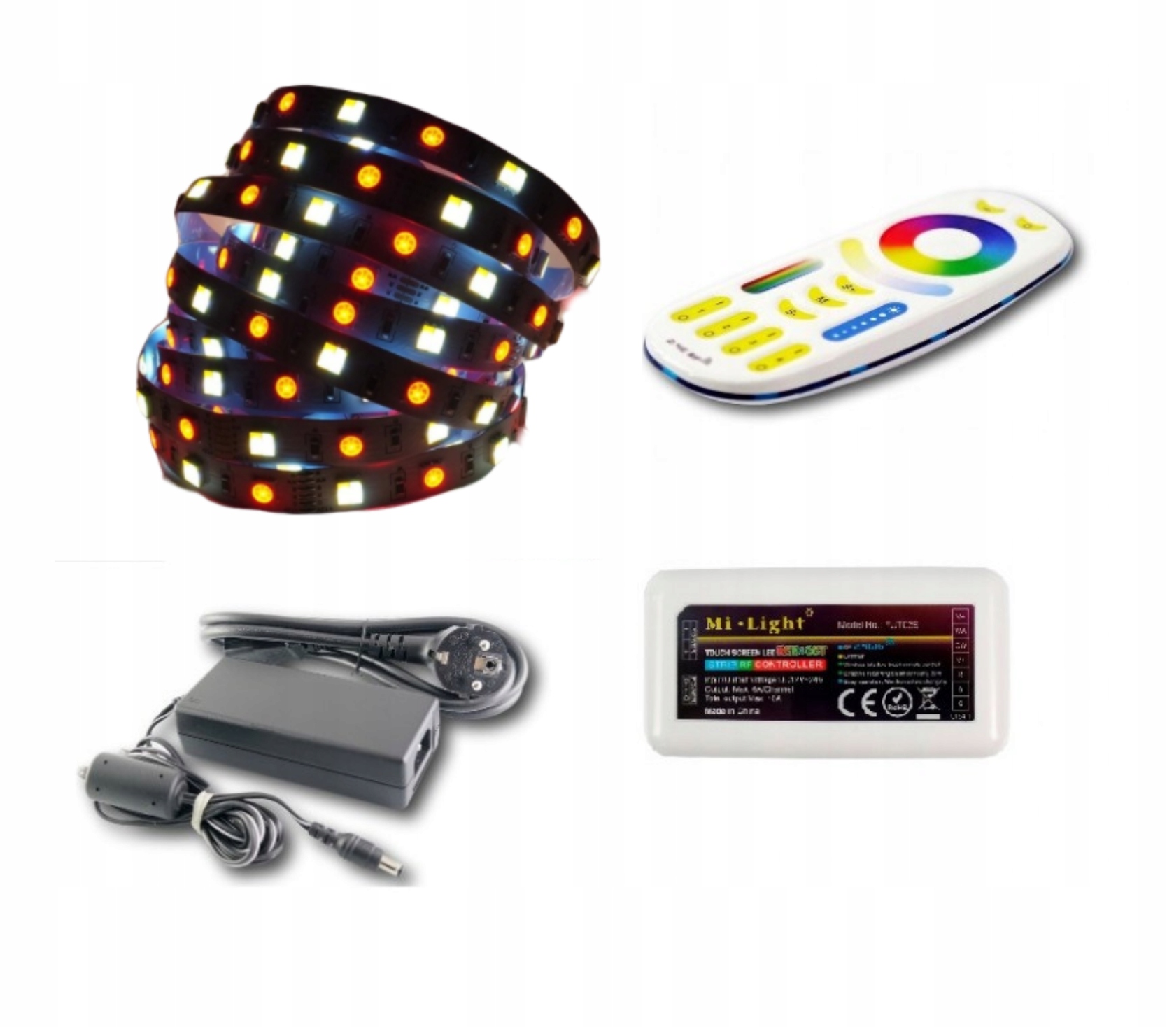 Hotová sada Led pásikov Rgb+cct farba biela teplá studená Mi-light nábytku 5 m
