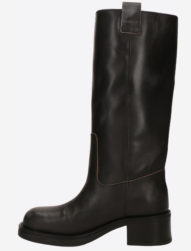 Alohas Sajan Black Leather kozačky masivní Kozačky kožené Černé vel. 41