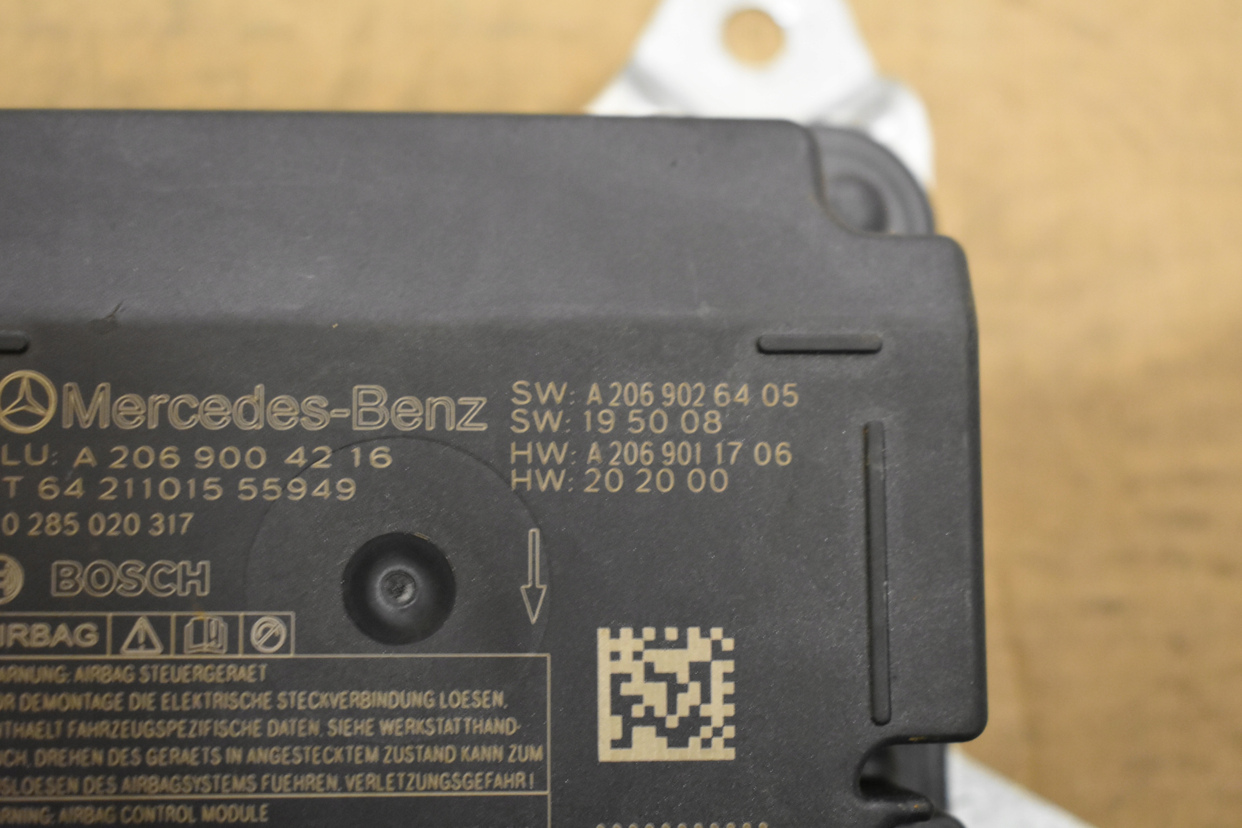 IDEALNY module control unit airbag MERCEDES W206 1 9