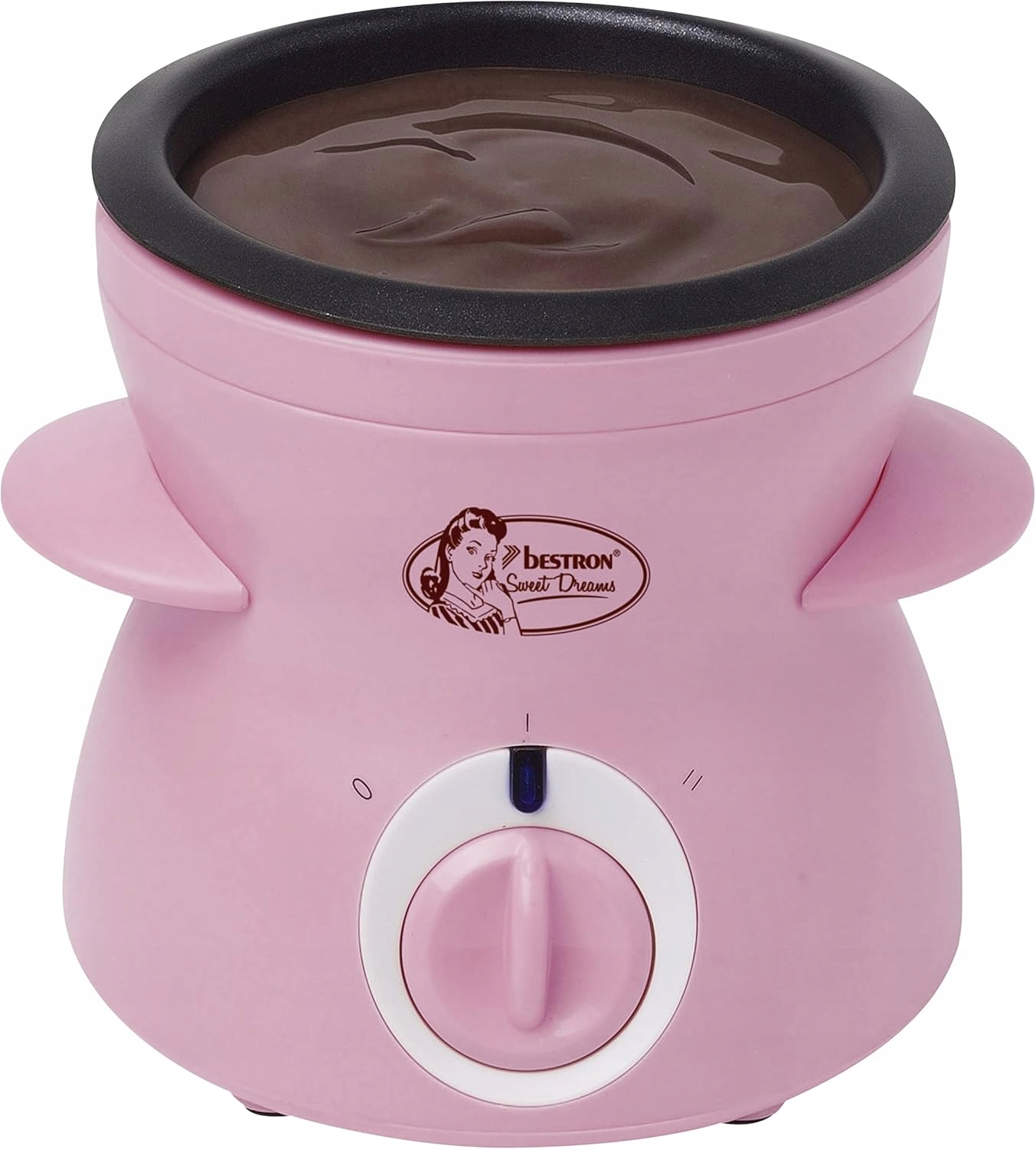 Bestron Čokoládové Fondue Pre 2 Osoby Mini Sada 10 Špajlí 25W Ružová
