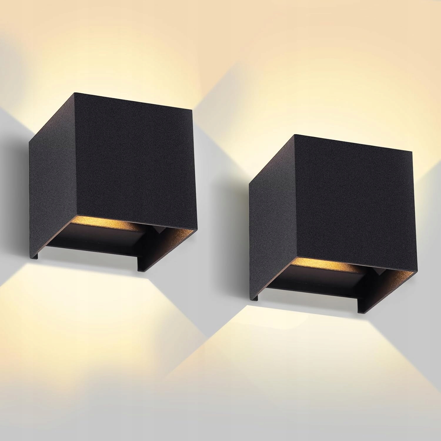 2 x 20W Led venkovní nástěnné svítidlo s vodotěsným výkonem IP65 a regulací světla