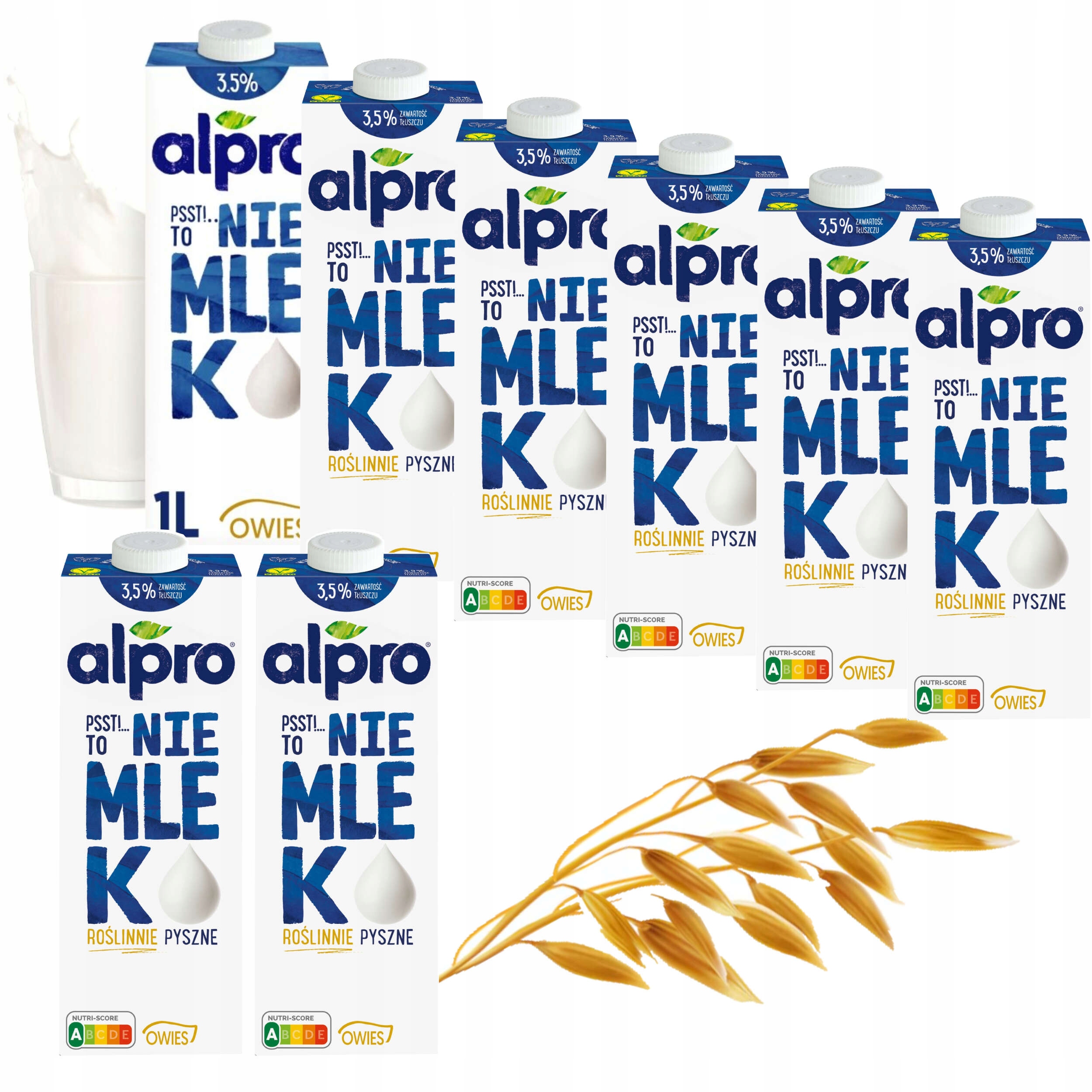 Rostlinný nápoj Alpro Ovesné Ne Mléko Uht 3,5% tl. 6x1l 2x1l Bonus