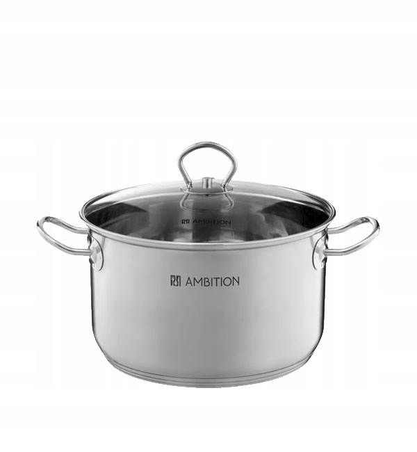 

Ambition Acero Garnek Z Pokrywką 22 CM 4,9 L Stal
