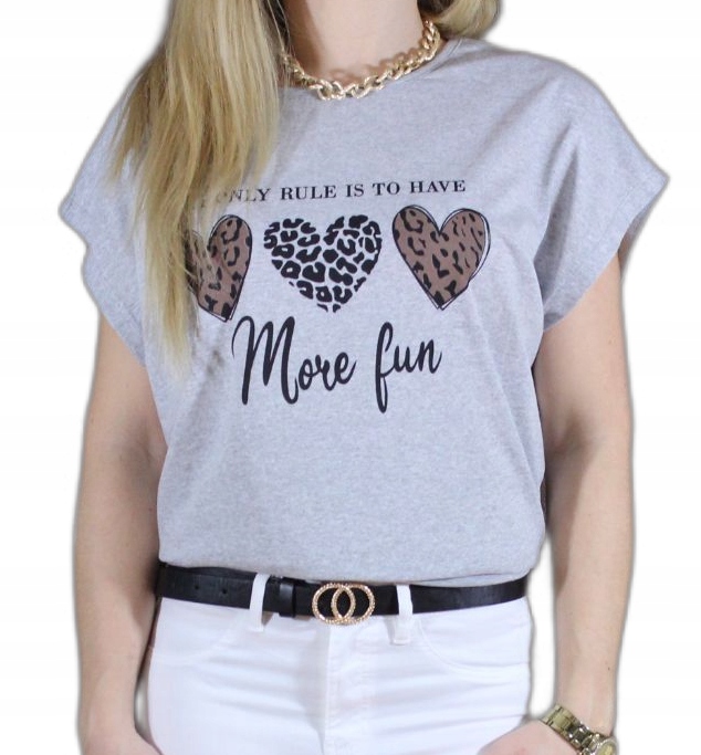 

Bluzka Koszulka T-shirt Nadruk Dużo Modeli