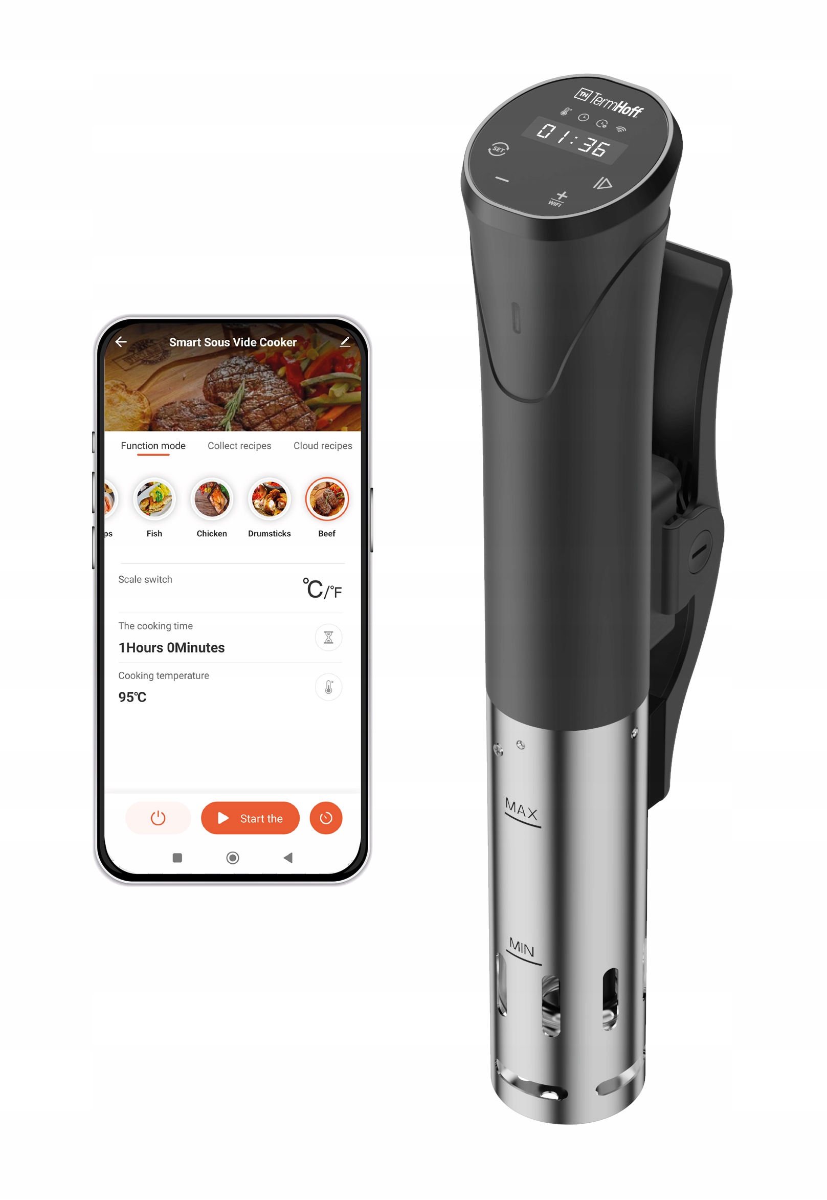 Ponorný cirkulátor pro vaření Sous Vide TermHoff SV-01W WiFi Tuya