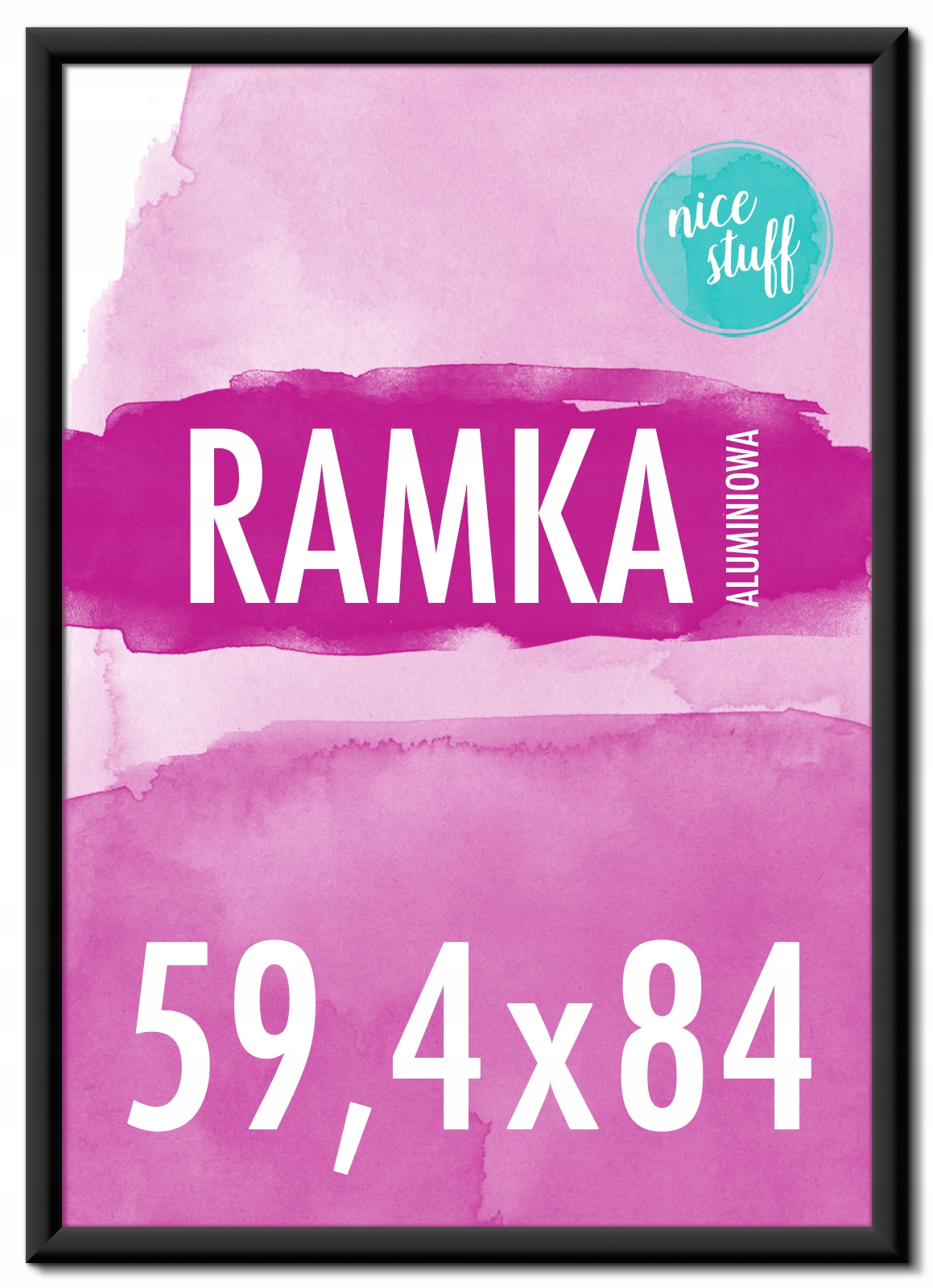 Rámeček na fotografie 59,4x84,1 cm A1 Hliníkové rámy 84,1x59,4 černý
