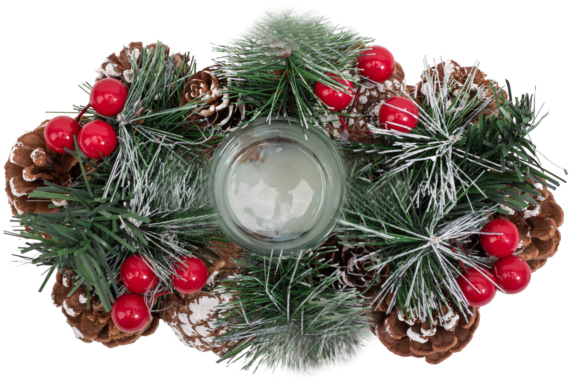 STROIK ŚWIĄTECZNY BOŻONARODZENIOWY ŚWIECZNIK Kolor zielony