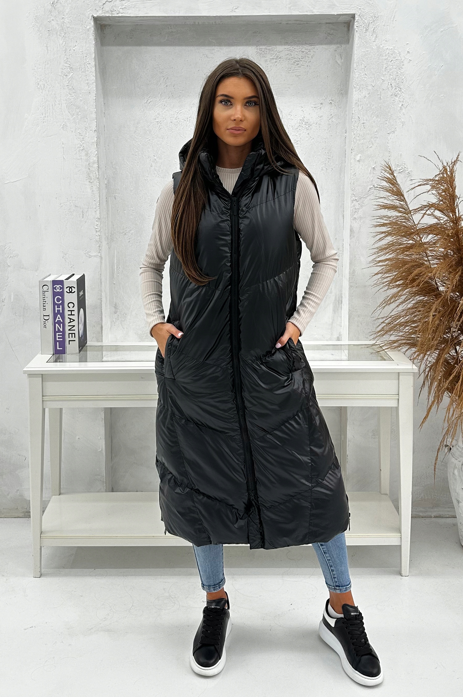 DZ3183 r XL DAMSKI BEZRĘKAWNIK KAMIZELKA OCIEPLANA Rozmiar XL