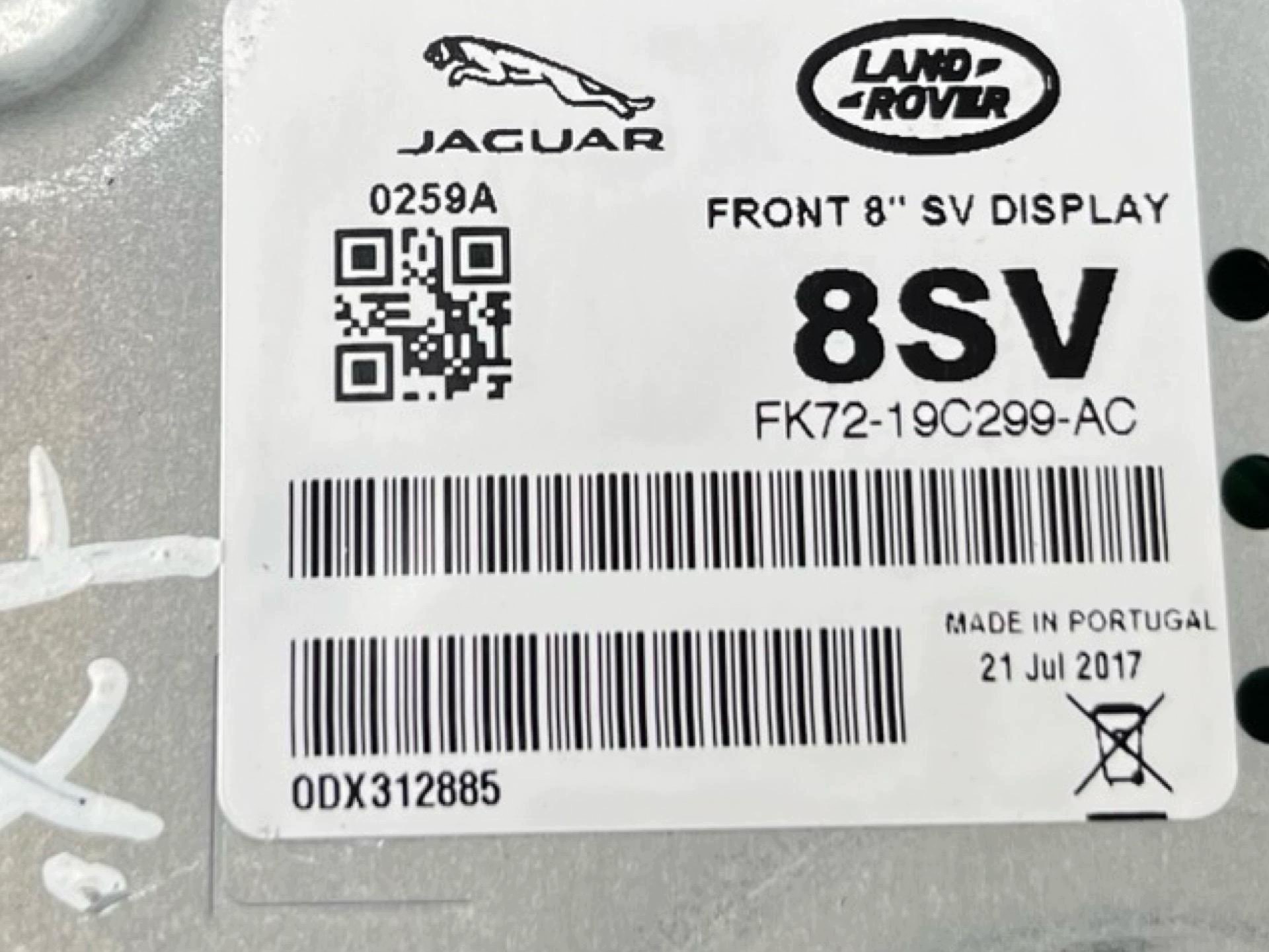 display Jaguar XF 1 facelift 260 2011 FK72-19C299-AC
