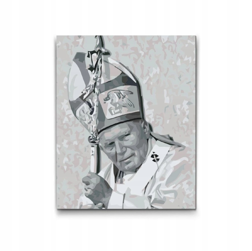 Malování Podle Čísel Jan Pavel II. Papež Náboženství Ježíš Kříž Velký 80x100 cm