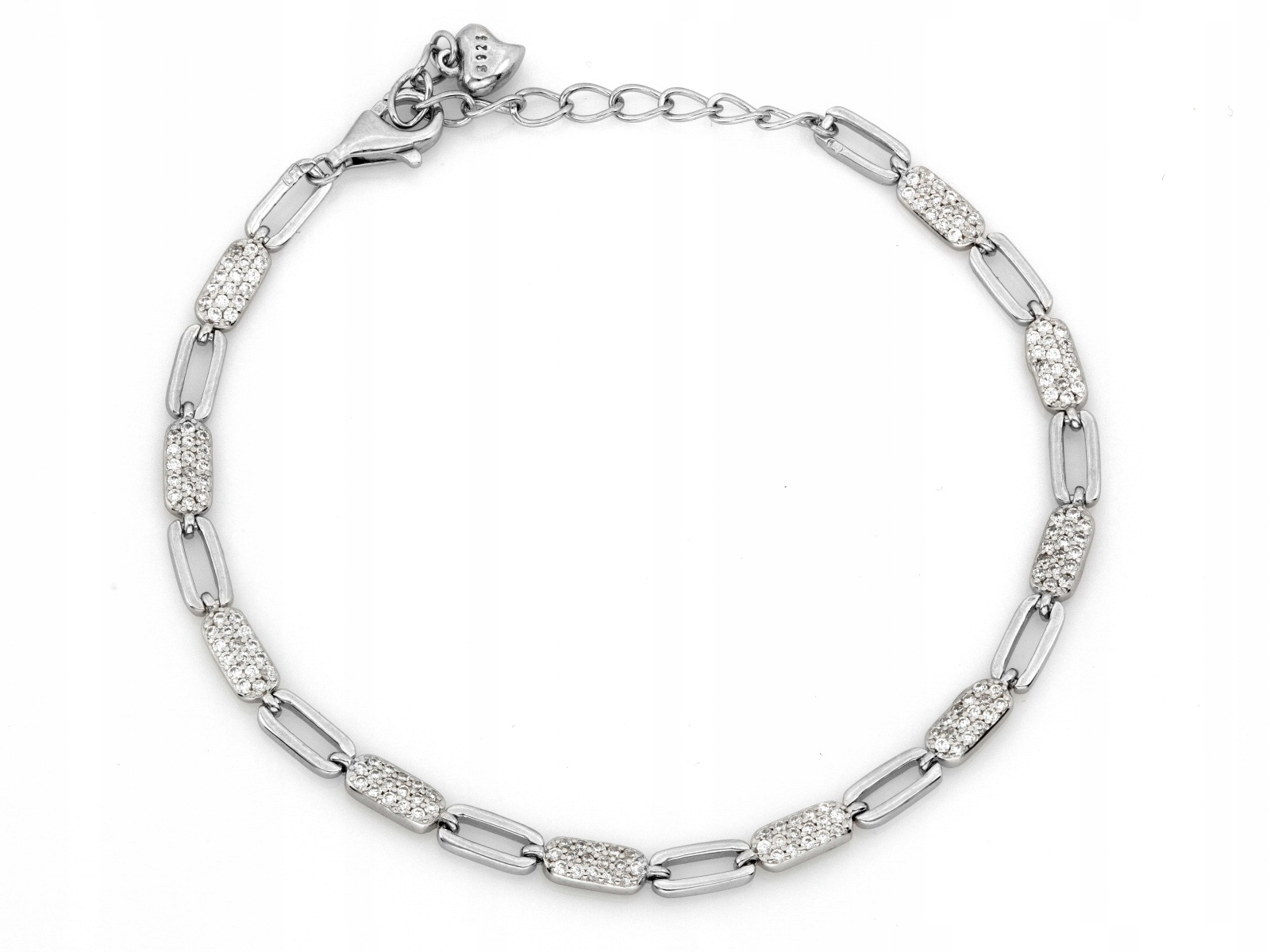 Stříbrný náramek pro ženu 925 Elementová se zirkony jako dárek r22