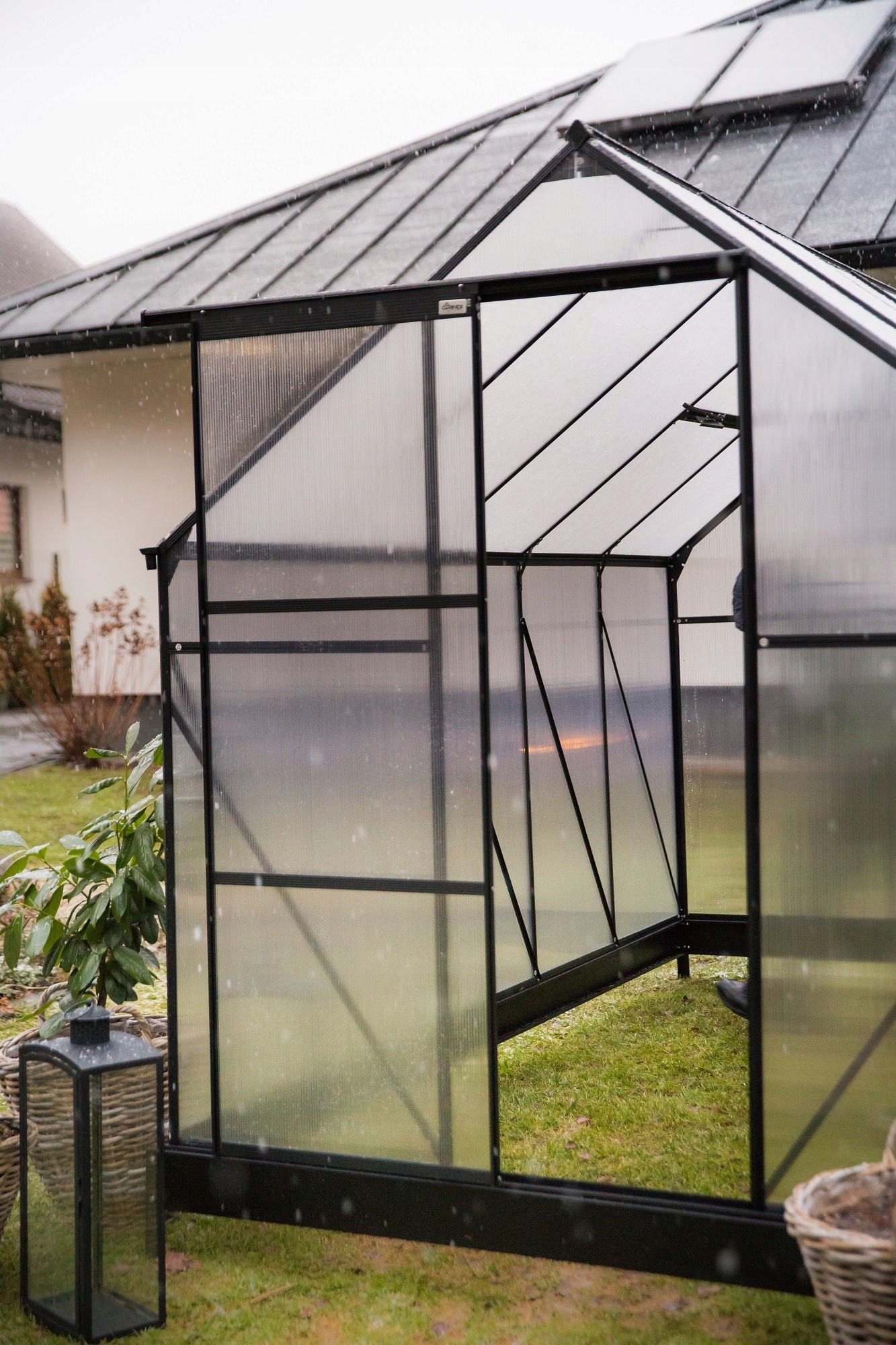 Szklarnia ogrodowa z poliwęglanu - Viola IV - 3x2m - czarna Długość 311 m