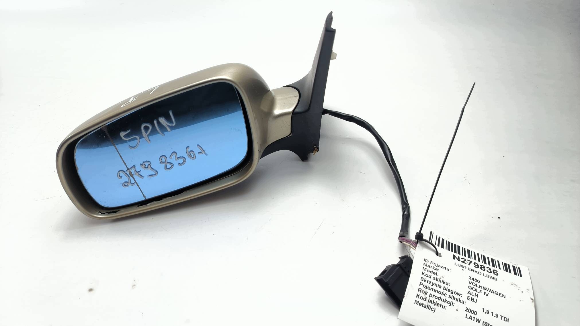 mirror left EU LA1W VOLKSWAGEN GOLF IV 5 PIN