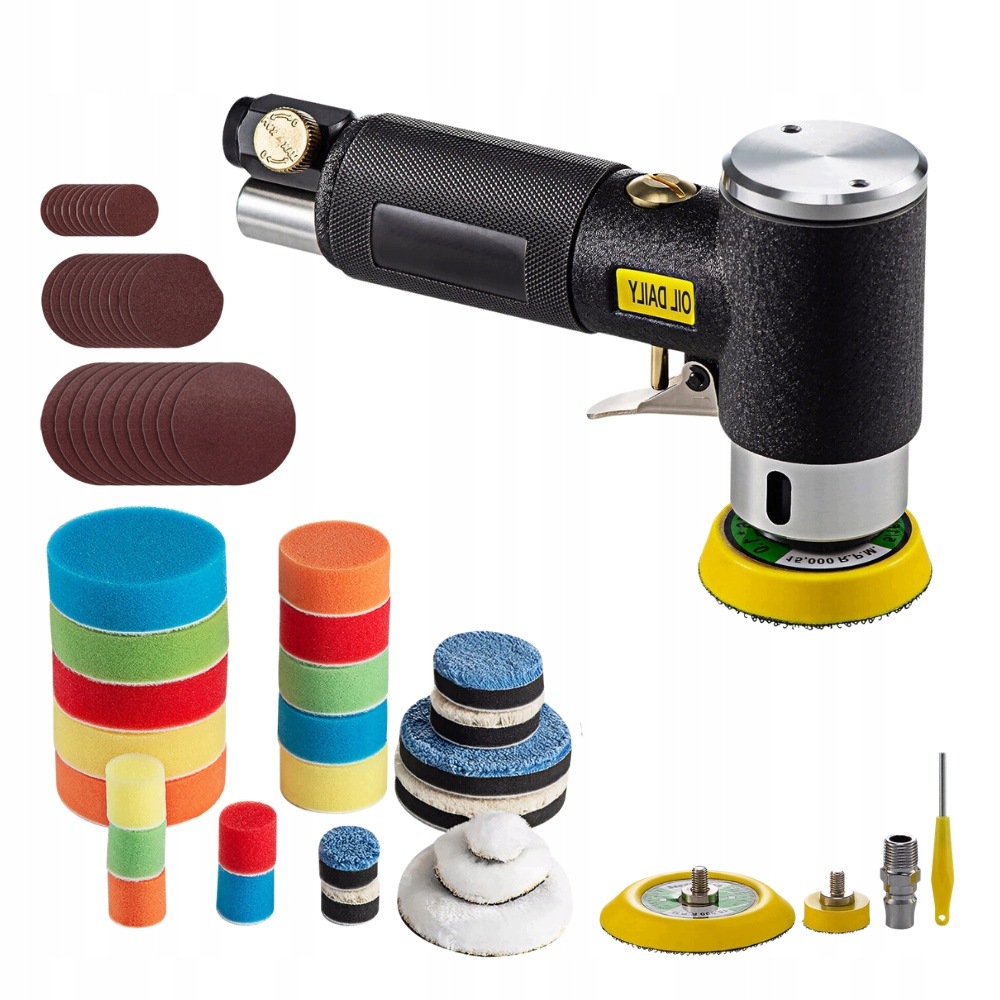 75 mm mini excentrická bruska Pneumatická bruska Sada