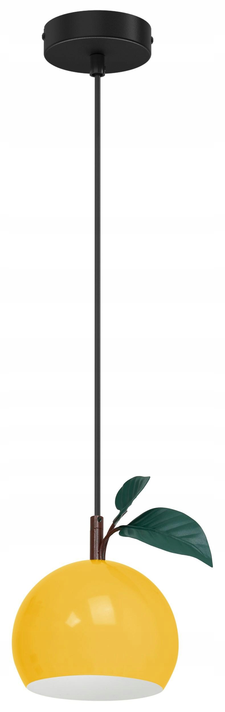 Závěsná stropní lampa Apple Černá Žlutá 1xE27 dětská moderní